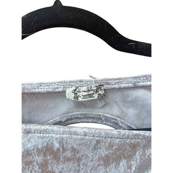 Free People Intimately ‘Midnight Mood Velvet Crop’ Puff Sleeve With Open Back - Picture 8 of 8